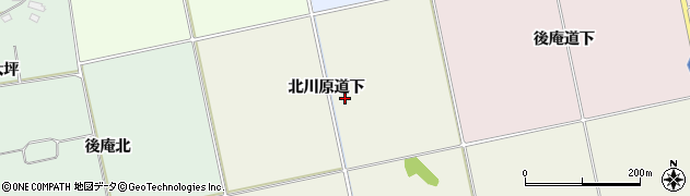 福島県会津若松市北会津町金屋（北川原道下）周辺の地図