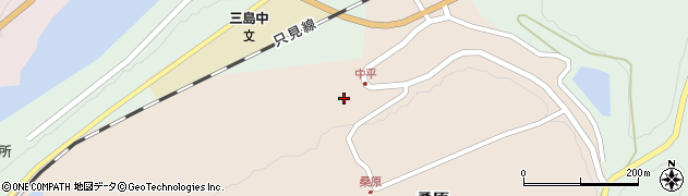 福島県三島町（大沼郡）桑原（下中平）周辺の地図