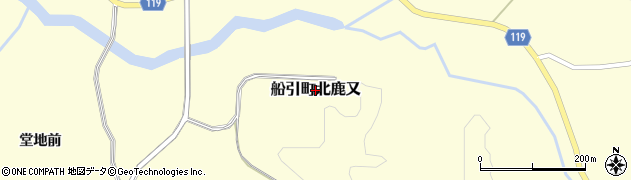 福島県田村市船引町北鹿又周辺の地図