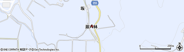 福島県郡山市日和田町高倉（源六林）周辺の地図
