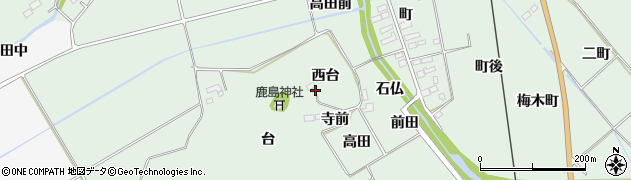 福島県双葉町（双葉郡）鴻草（西台）周辺の地図