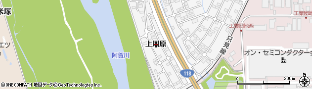福島県会津若松市門田町大字飯寺（上川原）周辺の地図