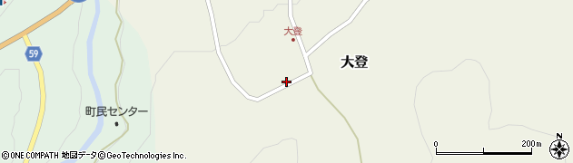 福島県大沼郡三島町大登居平周辺の地図