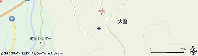 福島県三島町（大沼郡）大登（居平）周辺の地図