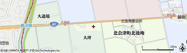 福島県会津若松市北会津町北後庵（大坪）周辺の地図