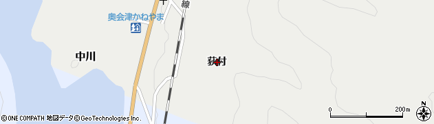 福島県金山町（大沼郡）中川（荻付）周辺の地図