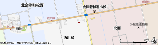 福島県会津若松市北会津町新在家西川端周辺の地図