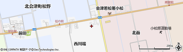 福島県会津若松市北会津町新在家（西川端）周辺の地図