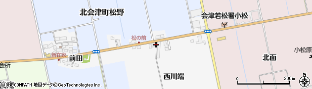 福島県会津若松市北会津町新在家周辺の地図