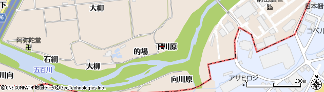 福島県本宮市関下下川原周辺の地図