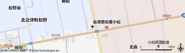 福島県会津若松市北会津町新在家（清水向）周辺の地図