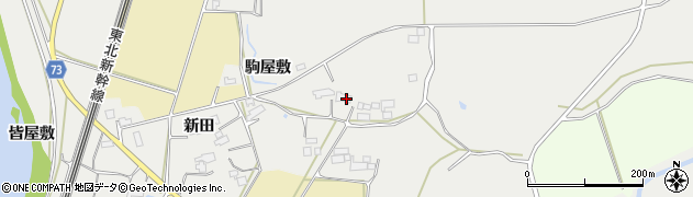 福島県郡山市西田町鬼生田駒屋敷周辺の地図