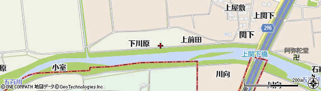 福島県本宮市岩根（下川原）周辺の地図