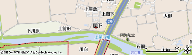 福島県本宮市関下周辺の地図