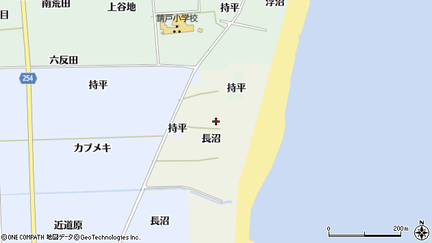 〒979-1523 福島県双葉郡浪江町中浜の地図