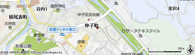 新潟県長岡市仲子町周辺の地図