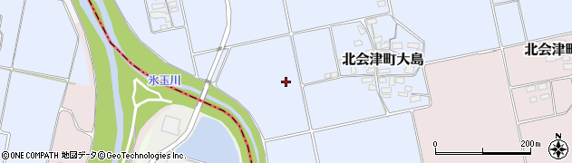 福島県会津若松市北会津町大島（柿下）周辺の地図