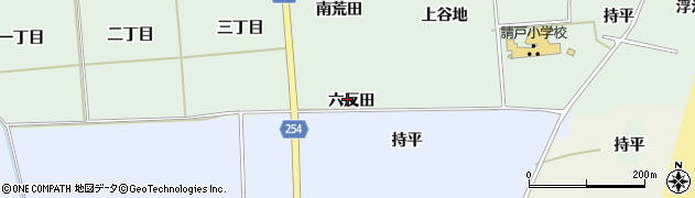 福島県双葉郡浪江町請戸六反田周辺の地図