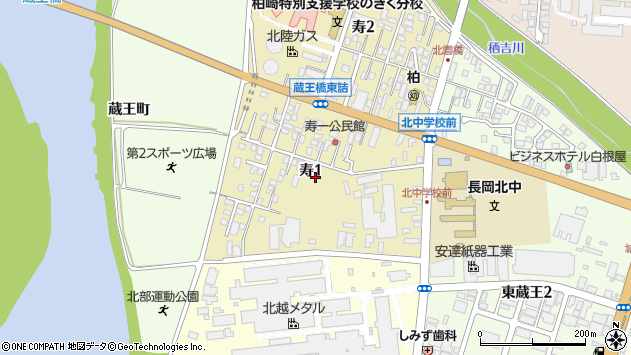 〒940-0015 新潟県長岡市寿の地図