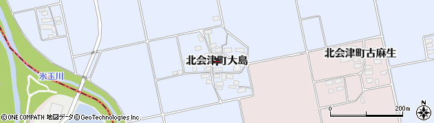 福島県会津若松市北会津町大島周辺の地図