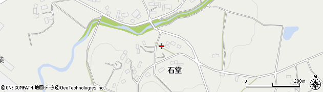 福島県郡山市西田町鬼生田石堂周辺の地図