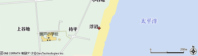 福島県浪江町（双葉郡）請戸（浮沼）周辺の地図