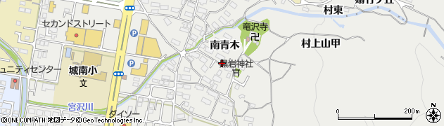 福島県会津若松市門田町大字黒岩（南青木）周辺の地図