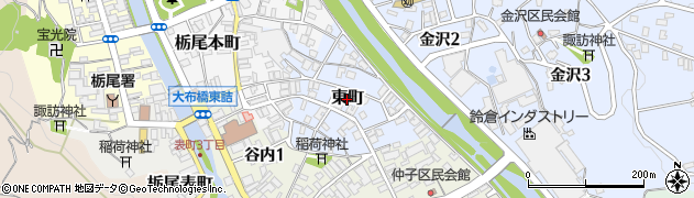 新潟県長岡市東町周辺の地図