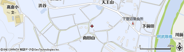 福島県郡山市日和田町高倉（南田山）周辺の地図