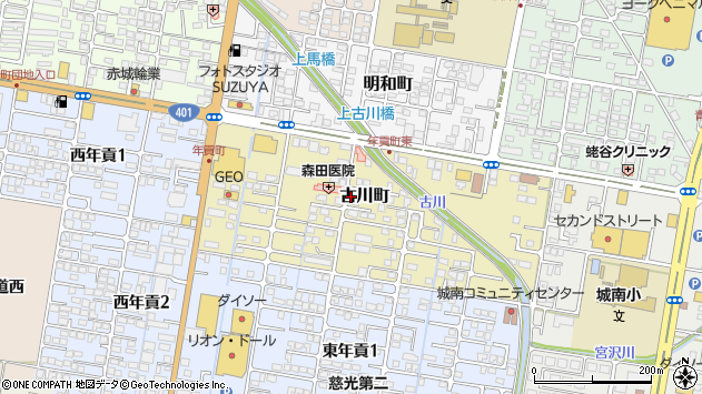 〒965-0838 福島県会津若松市古川町の地図
