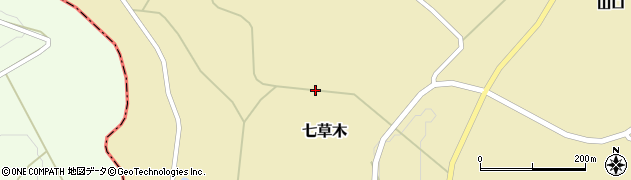 福島県三春町（田村郡）七草木周辺の地図