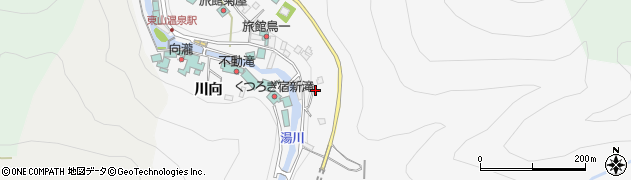 福島県会津若松市東山町大字湯本（村東）周辺の地図