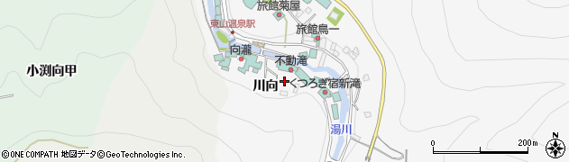 福島県会津若松市東山町大字湯本（川向）周辺の地図