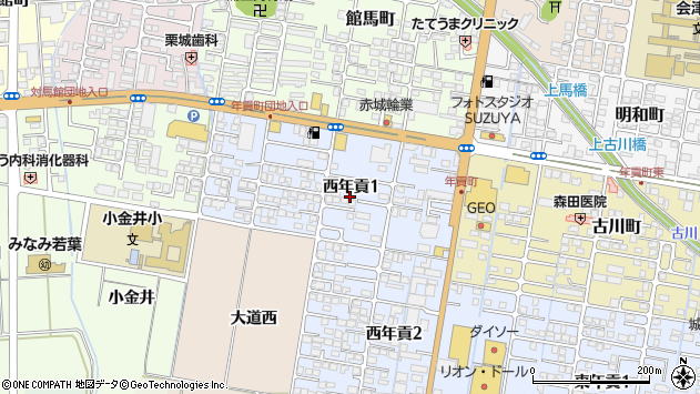 〒965-0830 福島県会津若松市西年貢の地図