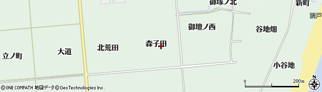 福島県双葉郡浪江町請戸森子田周辺の地図