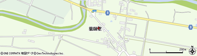 福島県郡山市熱海町安子島（薬師堂）周辺の地図