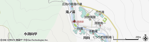 福島県会津若松市東山町大字湯本滝ノ湯110周辺の地図