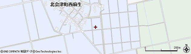 福島県会津若松市北会津町西麻生（向川原）周辺の地図