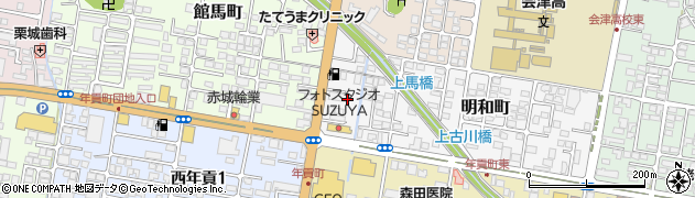 会津ヤクルト販売株式会社　明和町センター周辺の地図