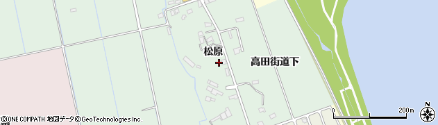 福島県会津若松市北会津町下米塚（松原）周辺の地図