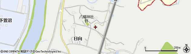 福島県郡山市西田町鬼生田（八幡）周辺の地図