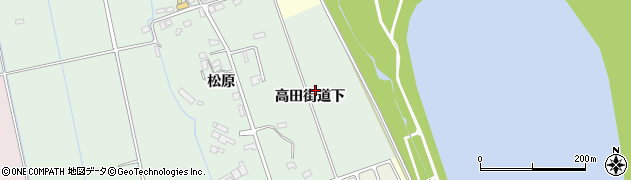 福島県会津若松市北会津町下米塚（高田街道下）周辺の地図