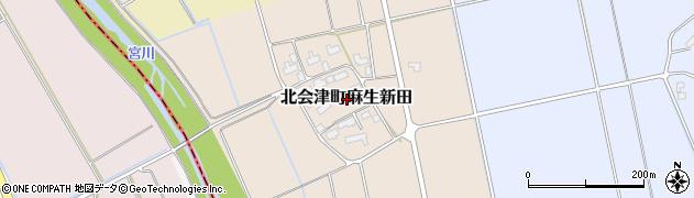 福島県会津若松市北会津町麻生新田周辺の地図
