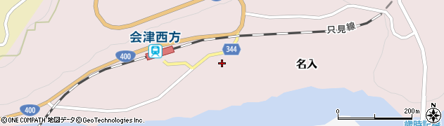 福島県大沼郡三島町名入中居平周辺の地図