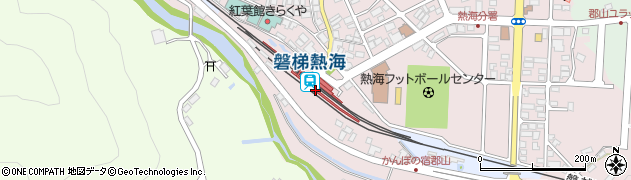 磐梯熱海駅周辺の地図