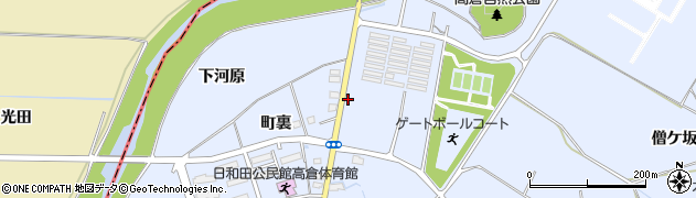 福島県郡山市日和田町高倉（馬場）周辺の地図