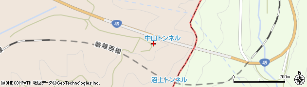 中山トンネル周辺の地図