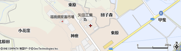 福島県本宮市関下東原周辺の地図