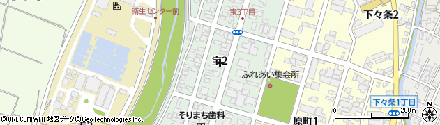 新潟県長岡市宝2丁目周辺の地図
