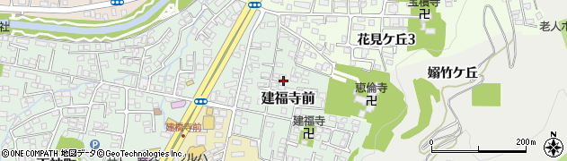 福島県会津若松市建福寺前周辺の地図